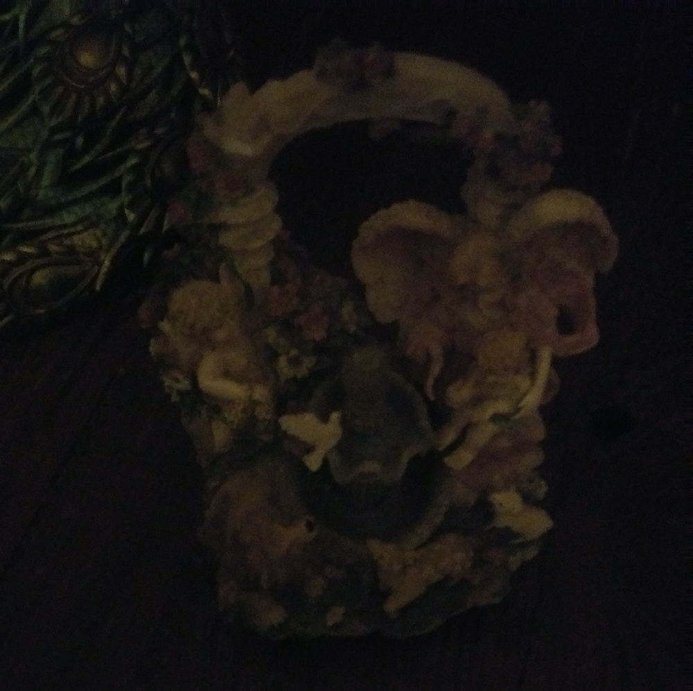 Flower garden water fountain
